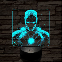 Menő vashős 7 színű valósághű 3D led lámpa