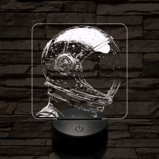 Űrbe futó tekintet - 7 színű, színváltós valósághű 3D LED lámpa