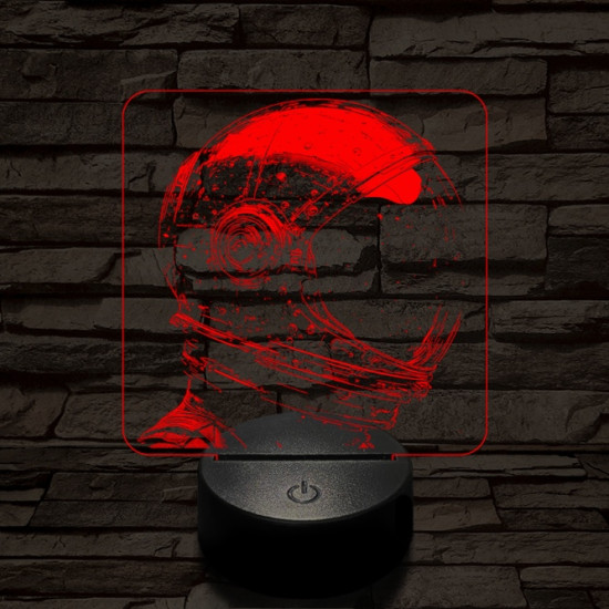 Űrbe futó tekintet - 7 színű, színváltós valósághű 3D LED lámpa