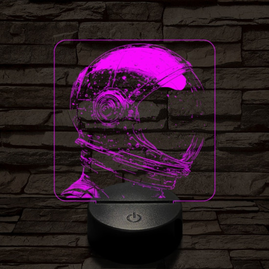 Űrbe futó tekintet - 7 színű, színváltós valósághű 3D LED lámpa