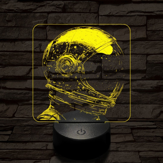 Űrbe futó tekintet - 7 színű, színváltós valósághű 3D LED lámpa