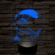 Űrbe futó tekintet - 7 színű, színváltós valósághű 3D LED lámpa