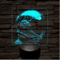 Űrbe futó tekintet - 7 színű, színváltós valósághű 3D LED lámpa