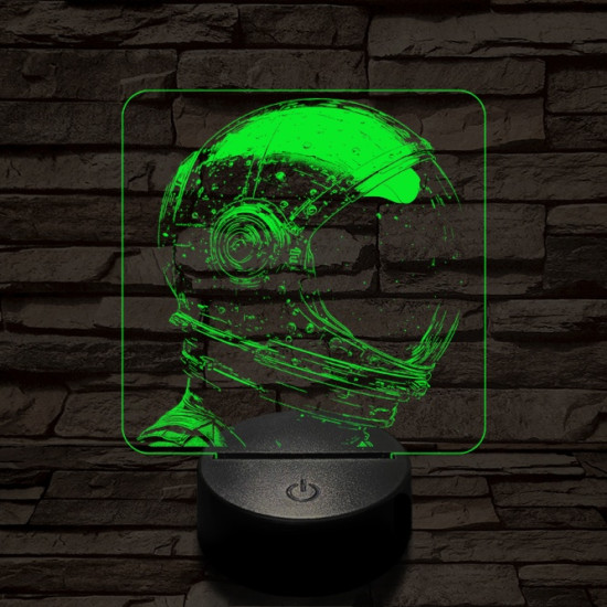 Űrbe futó tekintet - 7 színű, színváltós valósághű 3D LED lámpa