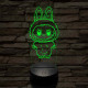 Labubu 7 színű 3D led lámpa
