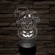 Halloween macska 7 színű  3D led lámpa