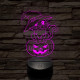 Halloween macska 7 színű  3D led lámpa