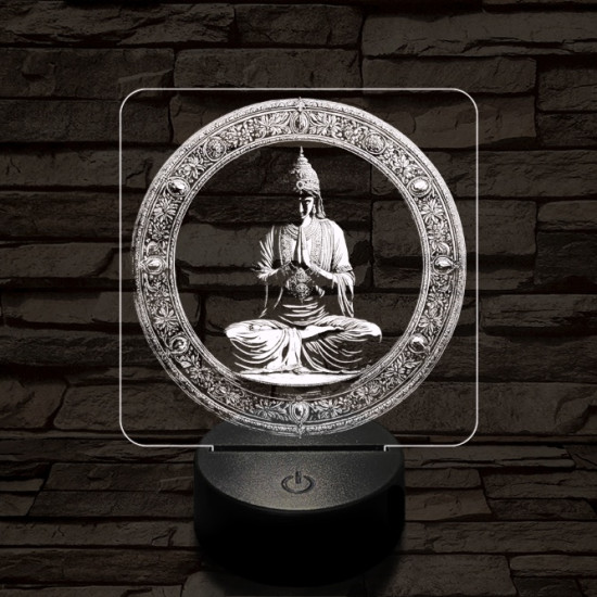 Levitáló mester 7 színű, színváltós, valósághű  3D led lámpa