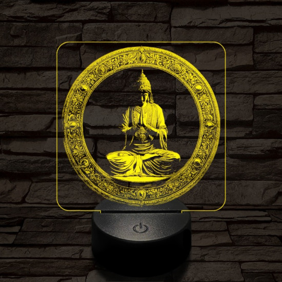 Levitáló mester 7 színű, színváltós, valósághű  3D led lámpa