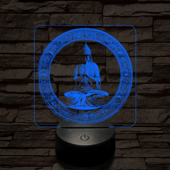 Levitáló mester 7 színű, színváltós, valósághű  3D led lámpa