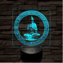 Levitáló mester 7 színű, színváltós, valósághű  3D led lámpa