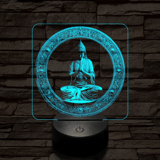 Levitáló mester 7 színű, színváltós, valósághű  3D led lámpa