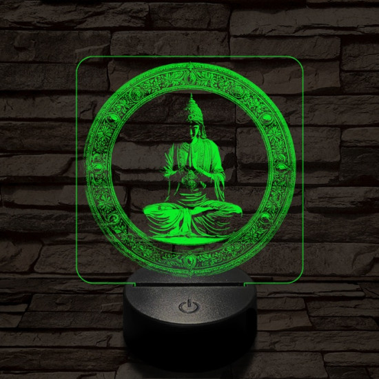 Levitáló mester 7 színű, színváltós, valósághű  3D led lámpa