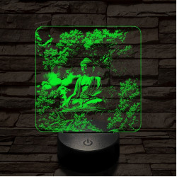 Buddha nyugalom 7 színű, színváltós, valósághű 3D led lámpa