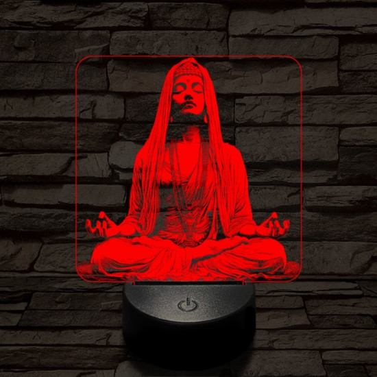 Elmélyülés 7 színű, színváltós, valósághű 3D led lámpa