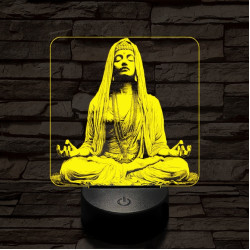 Elmélyülés 7 színű, színváltós, valósághű 3D led lámpa