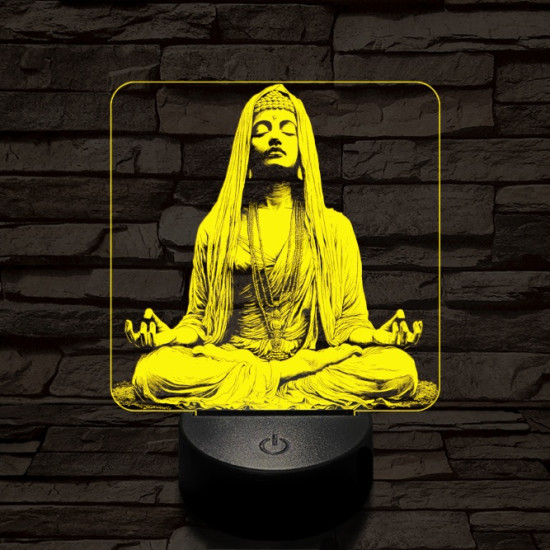 Elmélyülés 7 színű, színváltós, valósághű 3D led lámpa