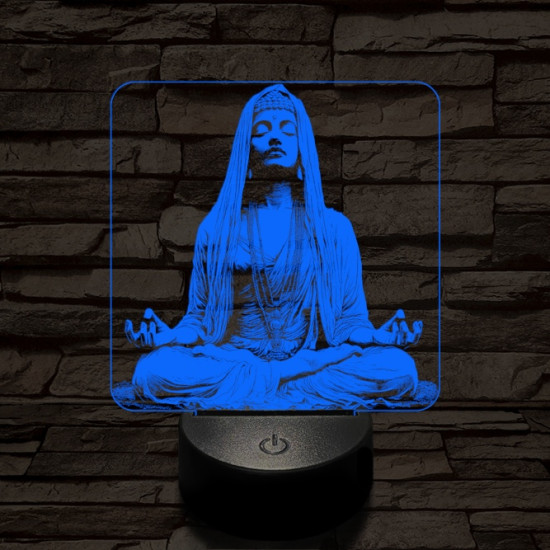 Elmélyülés 7 színű, színváltós, valósághű 3D led lámpa