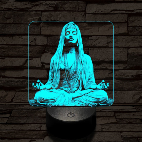 Elmélyülés 7 színű, színváltós, valósághű 3D led lámpa