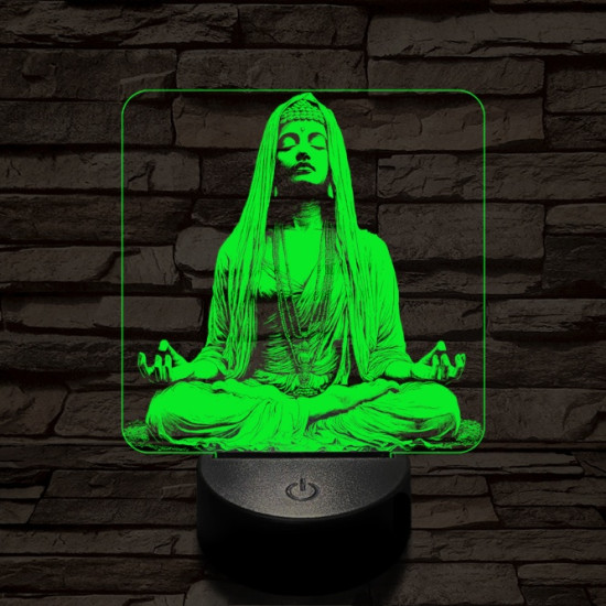 Elmélyülés 7 színű, színváltós, valósághű 3D led lámpa