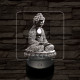 Buddha meditál 7 színű, színváltós valósághű  3D led lámpa