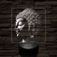 Buddha profil 7 színű valósághű 3D led lámpa