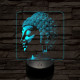 Buddha profil 7 színű valósághű 3D led lámpa