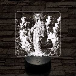 Mária jelenés 7 színű valósághű 3D led lámpa