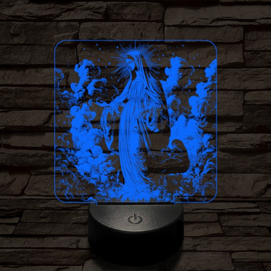 Mária jelenés 7 színű valósághű 3D led lámpa