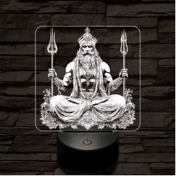 Siva 7 színű valósághű 3D led lámpa