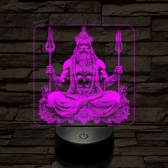 Siva 7 színű valósághű 3D led lámpa