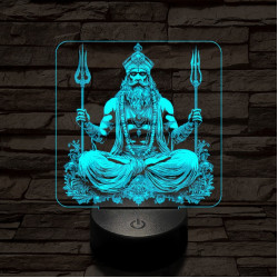 Siva 7 színű valósághű 3D led lámpa