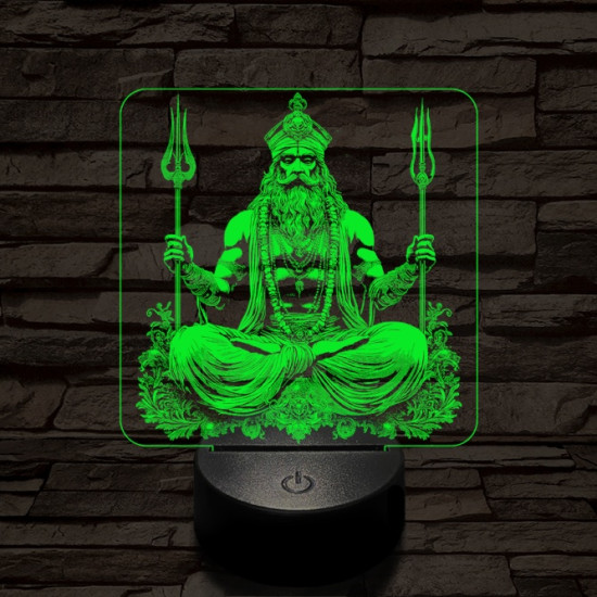 Siva 7 színű valósághű 3D led lámpa