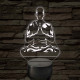Meditáló szerzetes - 7 színű. színváltós 3D led lámpa