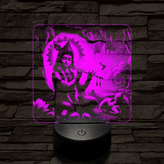 Krisna 7 színű valósághű 3D led lámpa