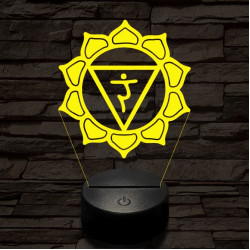 Napfonat csakra 7 színű távirányítós  3D led lámpa