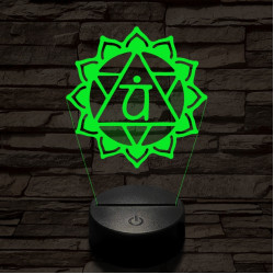 Szívcsakra 7 színű távirányítós  3D led lámpa
