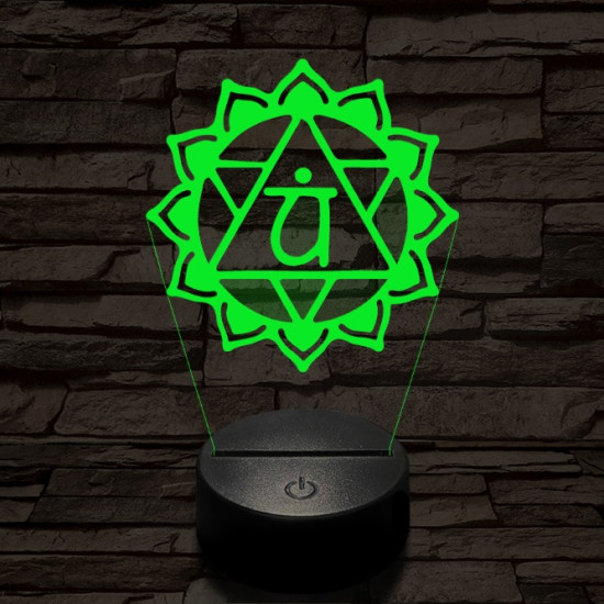 Szívcsakra 7 színű távirányítós  3D led lámpa