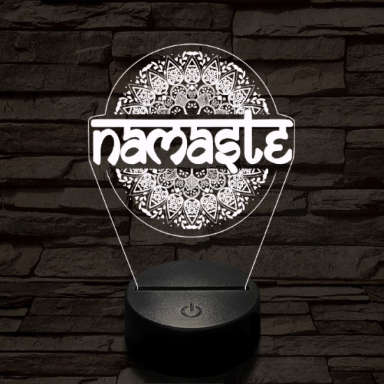 Namaste 7 színű  3D led lámpa