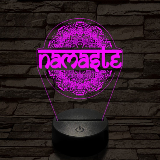 Namaste 7 színű  3D led lámpa