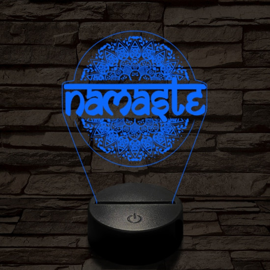 Namaste 7 színű  3D led lámpa