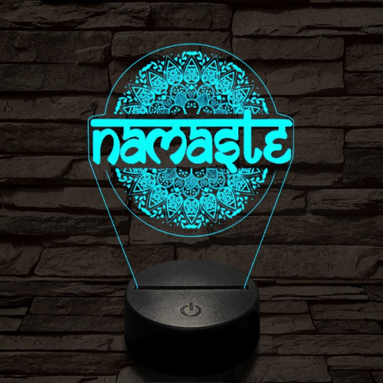 Namaste 7 színű  3D led lámpa