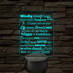 Életfilozófia – 7 színű, színváltós LED lámpa