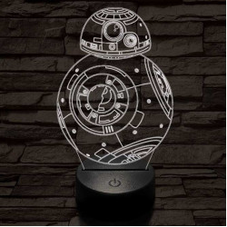 BB-8 7 színű led lámpa 