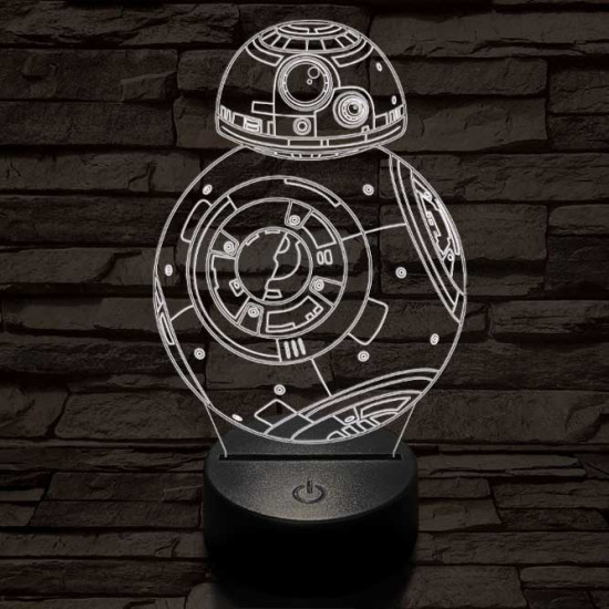 BB-8 7 színű led lámpa 