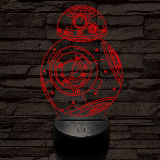 BB-8 7 színű led lámpa 
