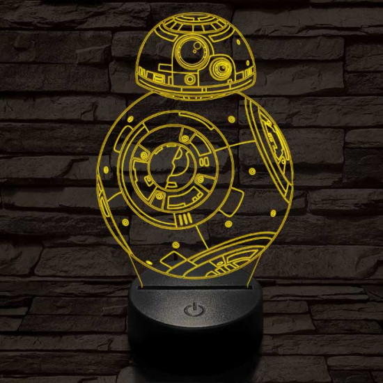 BB-8 7 színű led lámpa 