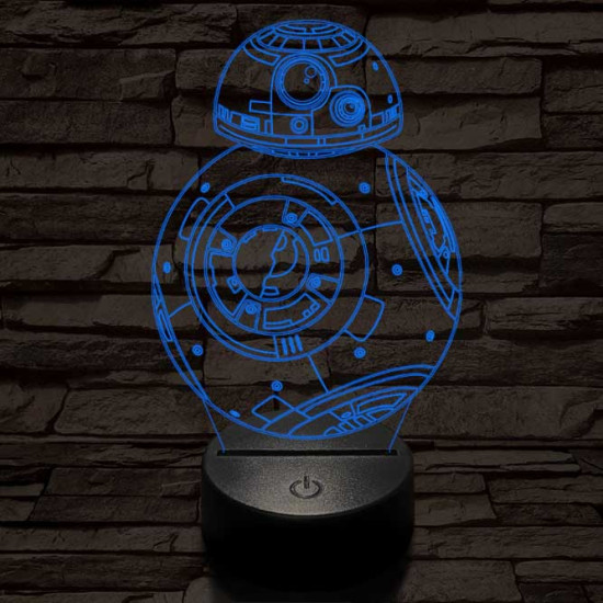 BB-8 7 színű led lámpa 