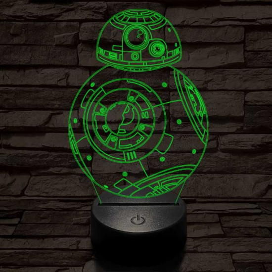 BB-8 7 színű led lámpa 