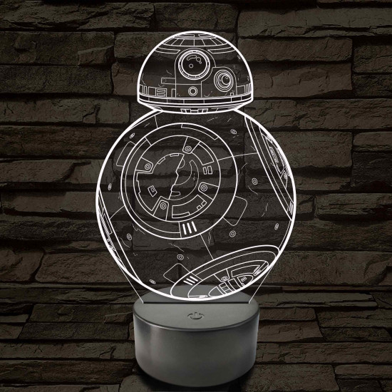 BB-8 7 színű led lámpa 